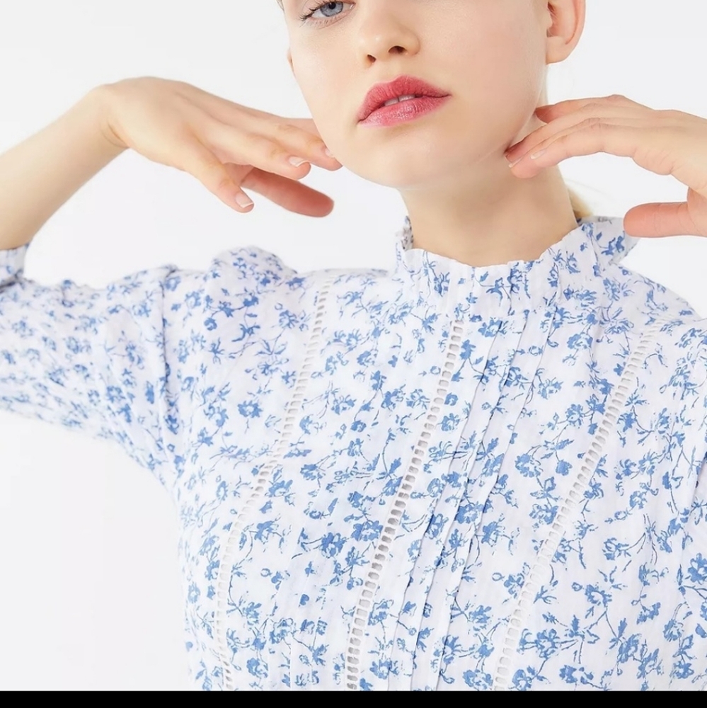 Laura ashley  floral blue dress